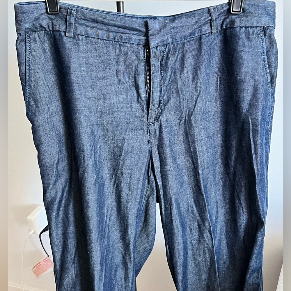 Wide leg jeans with shine! Lightweight!